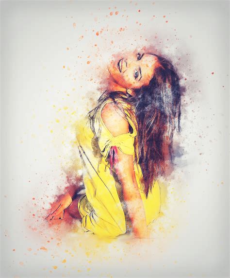 images gratuites abstrait fille femme cru portrait couleur artistique jaune la