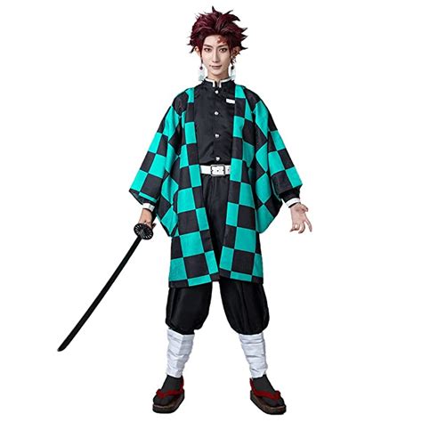 Cosfun Tanjirou Kamado Cosplay Costume Kimono Jacquard Ver Mp005696