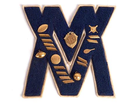 Multiple Sport Pins On Varsity Letter Varsity Letter Vintage