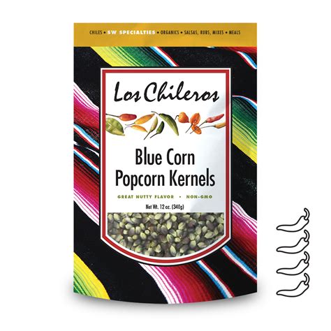 Blue Corn Popcorn Kernels Los Chileros