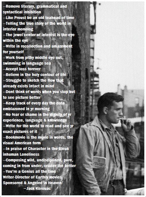 Jack Kerouac Rules For Writing Writing Interior Monologue True Stories