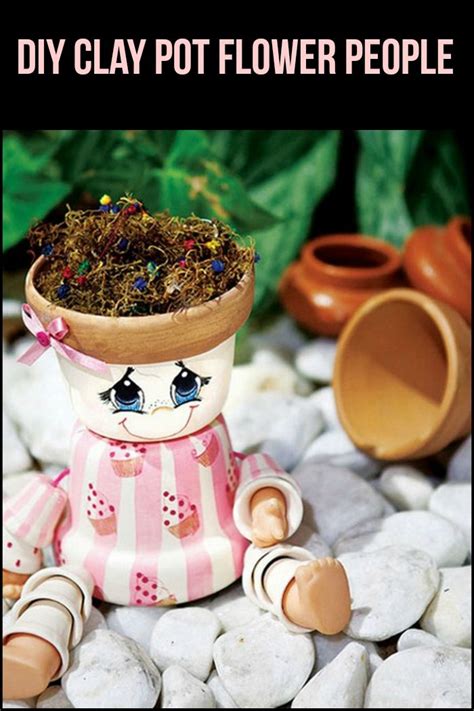 Stylish And Functional These Clay Pot Flower People Are Adorable