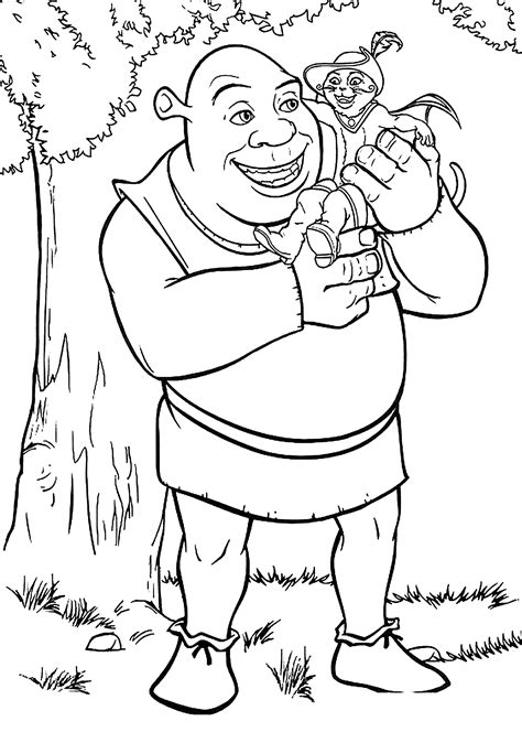 Shrek Coloring Pages For Kids Printable Free Cartoon Coloring Pages