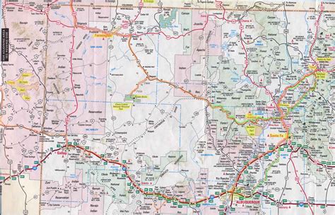 Road Map Of Southern Colorado And Northern New Mexico Road Map