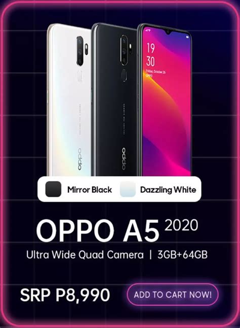 Home > mobile phone > oppo > oppo a5 (2020) price in malaysia & specs. Online-only OPPO A5 2020 announced, SD665 priced at PHP 8,990!