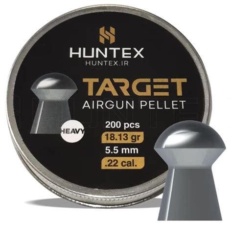 ساچمه تفنگ بادی Huntex Target کالیبر 55 فروشگاه As فروش انواع لوازم شکار و ماهیگیری
