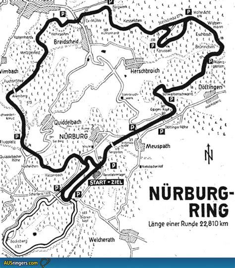 Vintage Nurburgring Circuit Map Images