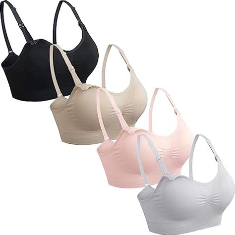 gxxge 4pack nursing bra for breastfeeding maternity bras push up silk seamless pregnancy