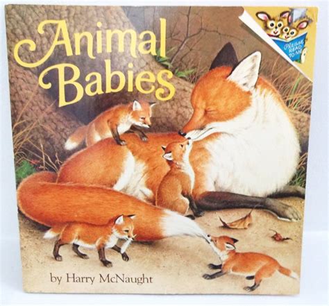1970s Childrens Book Animal Babies By Harry Mcnaught Etsy Animal