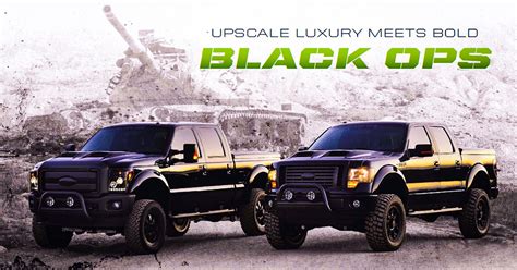 Ford F 150 And F 250 Black Ops Edition Black