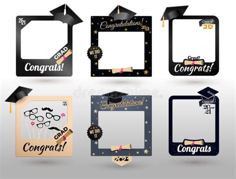 Big Set Of Graduation Party Photo Booth Props Concept For Selfie