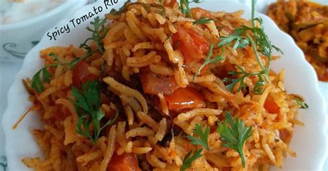 Spicy Tomato Rice Recipe By Rosalyn Kitchen Cookpad