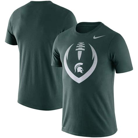 Michigan State Spartans Nike Football Icon Performance T Shirt Green