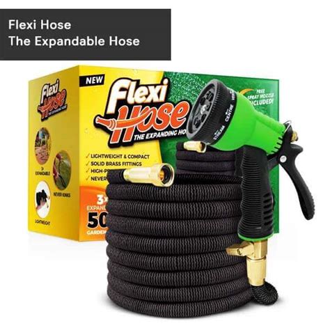 15m 50ft Expandable Garden Hose 3 Layers Of Natural Latex Flexible Water Hose With Shut Off