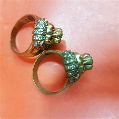 brass base party wear gold plated ladies ring at rs 100 piece in