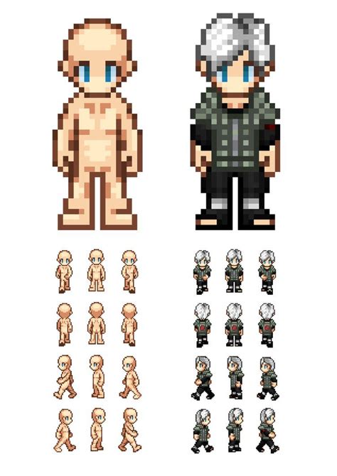 This Spritepixel Art Human Male Base Was Created In Early 2010 It Was