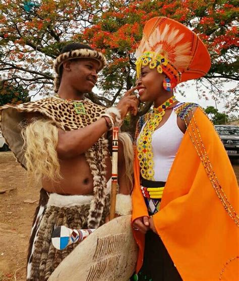 zulu couple in beautiful traditional wedding attire clipkulture