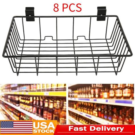 Pcs Slatwall Baskets Ventilated Metal Slatwall Baskets Hanging