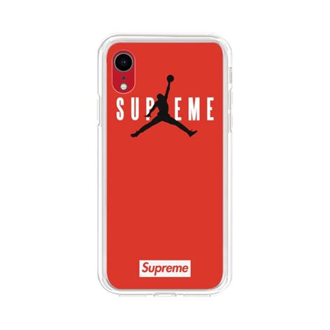 Supreme X Jordan Iphone Xr Clear Case Caseformula