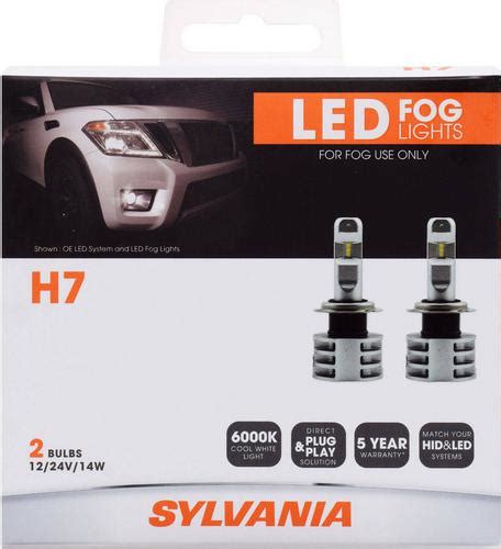 Sylvania H7 High Performance White Zevo Led Fog Light Bulb Pack Of 2