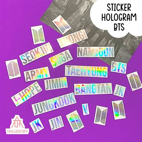 Jual Sticker Hologram Bts Stiker Hologram Bts Sticker Bangtan