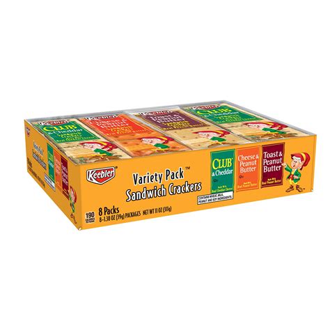 Keebler Variety Pack Club And Cheddar Cheese And Peanut Butter Toast