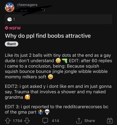 Nsfw Why Do Ppl Find Boobs Attractive Rant Like Its Just Balls With