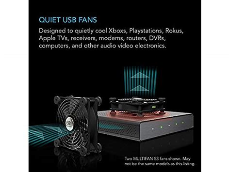 Usb computer fan 80mm cabinet fan for electronics dc 5 volt computer fan quiet usb cooling fan for computer cpu routers receiver cabinets cooling (2 pack) AC Infinity Fan for Cooling Electronics