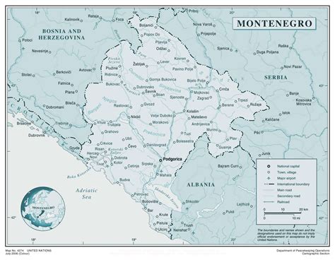 Large Detailed Political Map Of Montenegro Montenegro Europe