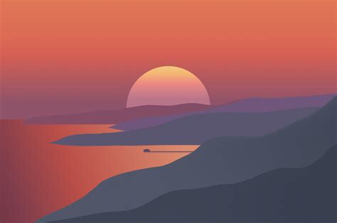 2560x1700 Surreal Sunset Minimal 4k Chromebook Pixel Wallpaper Hd