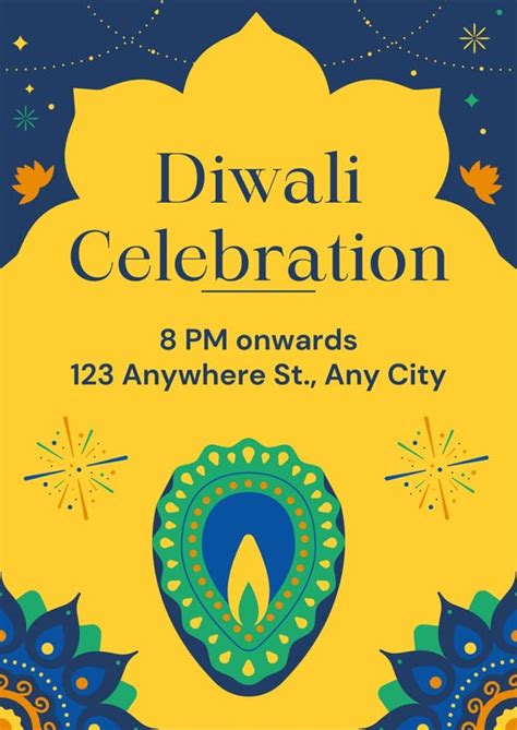 Free And Customizable Diwali Templates