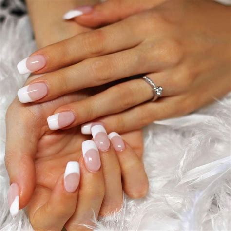 Pink And White French Gel Nails French Nails Nails Gel Nails