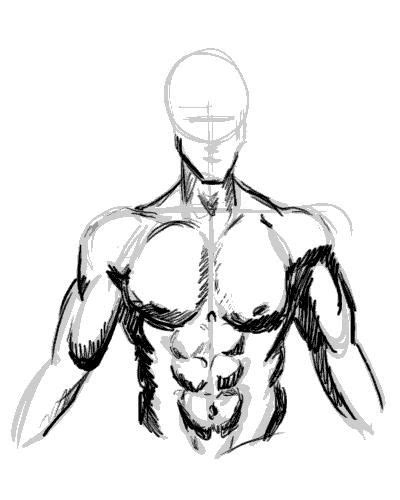 Muscle Guy Drawing Free Download On Clipartmag