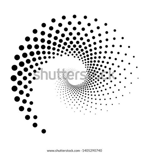 Design Spiral Dots Backdrop Abstract Monochrome Stock Vector Royalty