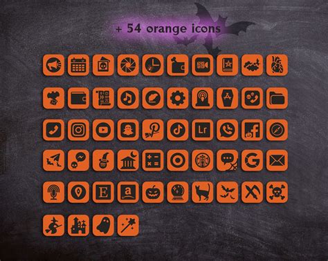Halloween App Icons Iphone Ios 14 2 Color Icons 8 Etsy
