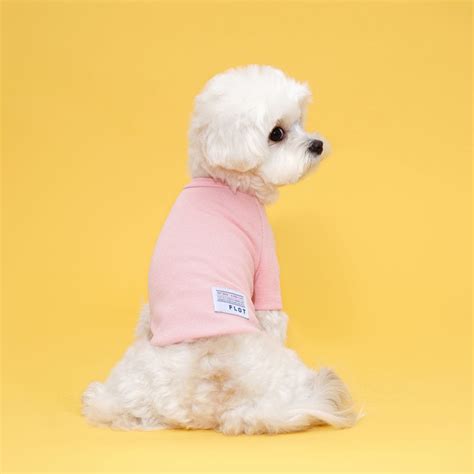 플로트 베이직티셔츠 강아지옷 핑크
