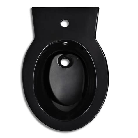 Uk Black Ceramic Toilet And Bidet Set