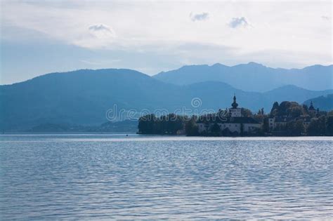 Schloss Ort Sul Lago Traunsee Gmunden Austria Fotografia Stock