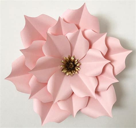 Pdf Petal 5 Printable Paper Flowers Template For Trace And Cut Etsy