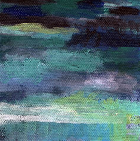 Night Swim Abstract Art Painting By Linda Woods
