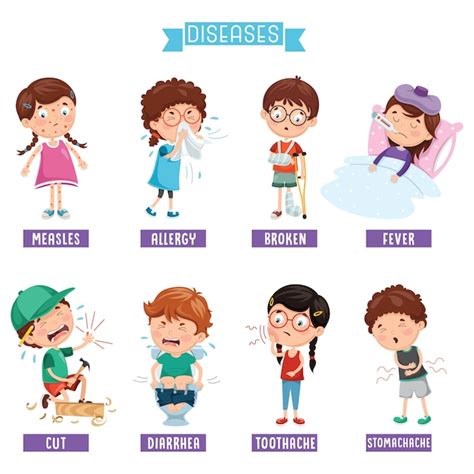 Premium Vector Illustration Of Child Diseases