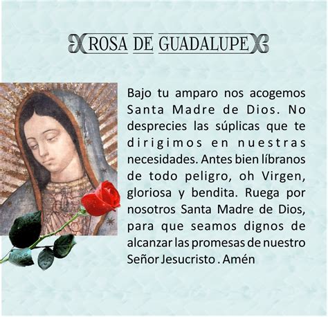 Rincón De La Oración Estampas Oraciones De Nuestra Señora De Guadalupe