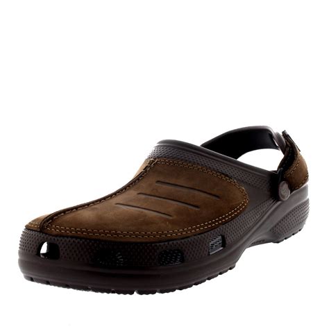 Mens Crocs Yukon Mesa Clog Comfort Leather Summer Holiday Sandal Shoes