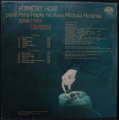Hana hegerová — mlýnské kolo v srdci mém 03:29. Hana Hegerová - Potměšilý Host 1113 3945, Album | BLACK ...