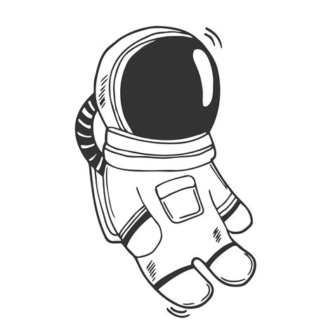 Vector Illustration Of A Hand Drawn Astronaut Doodle 24202812 Vector
