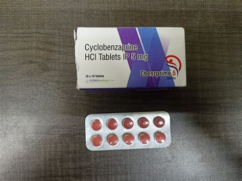 Cyclobenzaprine 5 Mg Tablet At Rs 1890box Cyclobenzaprine