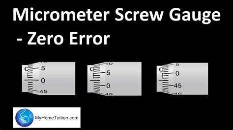 Micrometer Screw Gauge Zero Error Introduction To Physics Youtube