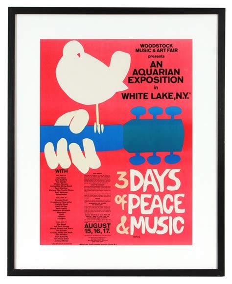Lot Detail Woodstock Original Poster Print