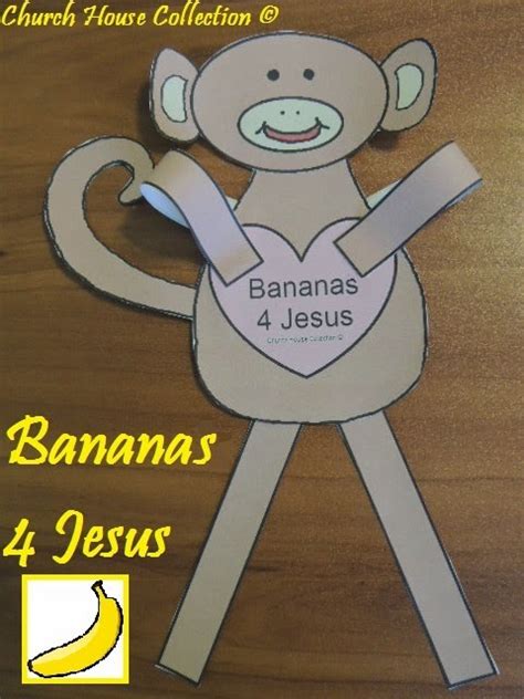 Church House Collection Blog Bananas 4 Jesus Monkey Cutout Craft For