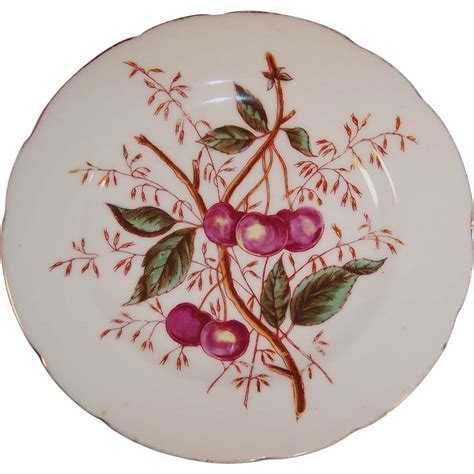 Antique Decorative Cherry Design Plate from ruthsredemptions on Ruby Lane